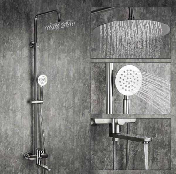 Душевая система Frap F24805 для ванны ,сатин