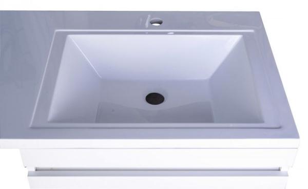 Тумба Style Line Elfante Даллас 120 (3 ящ.) Люкс белая, PLUS напольная