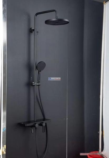 Душевая система Gappo G2496-26 черный матовый с изливом