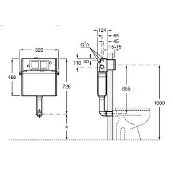 Комплект Roca Gap 893109000 унитаз приставной со скрытым бачком и клавишей смыва, сиденье микролифт