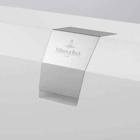 Villeroy&Boch Squaro Edge 12 Ванна 1900*900*450  ножки, слив-перелив цвет  хром и белый, ванна цвет: белый