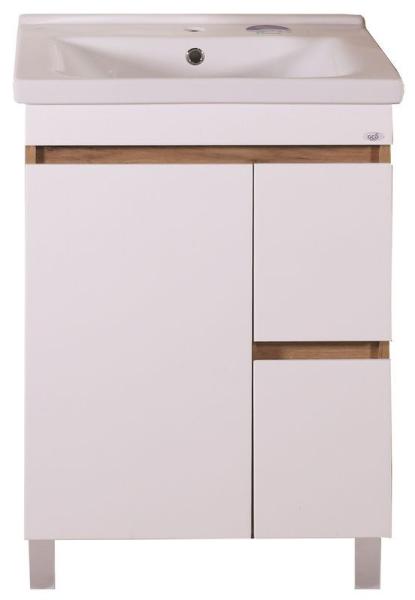 Тумба ASB-Mebel Марко 60-2.1 напольная белый/дуб золотой