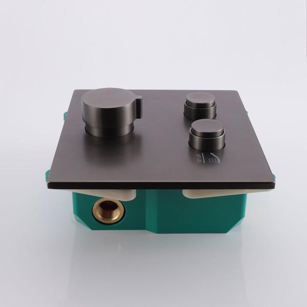 Встраиваемый смеситель Vincea для душа VSCV-421GM двухфункциональный, вороненая сталь