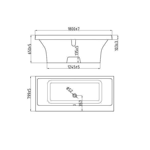 Полотенцедержатель AquaStone Мадрид к ванне