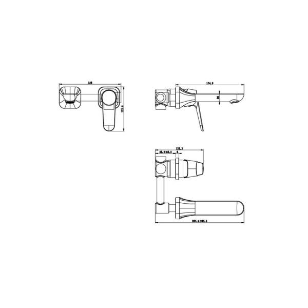 Смеситель Bien BL45020103 для раковины встраиваемый хром