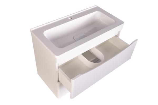 Тумба под раковину Style line El Fante подвесная Бергамо мини 70 (2 ящ.) Люкс антискрейтч белый, PLUS