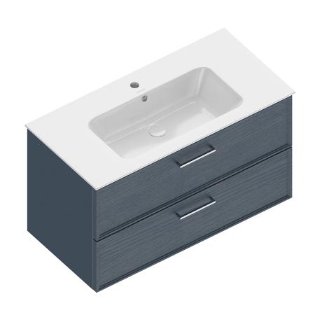 Тумба Kerama Marazzi PIANO CLASSIC ПИАНО КЛАССИК PIA.CL.95\BLU.M подвесная 95 см, 2 ящика, ясень синий матовый