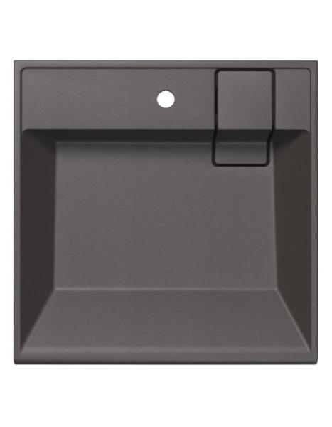 Раковина Uperwood Naomi Quartz RnaomiQuartz60S над стиральной машиной 60*60 см серый шёлк