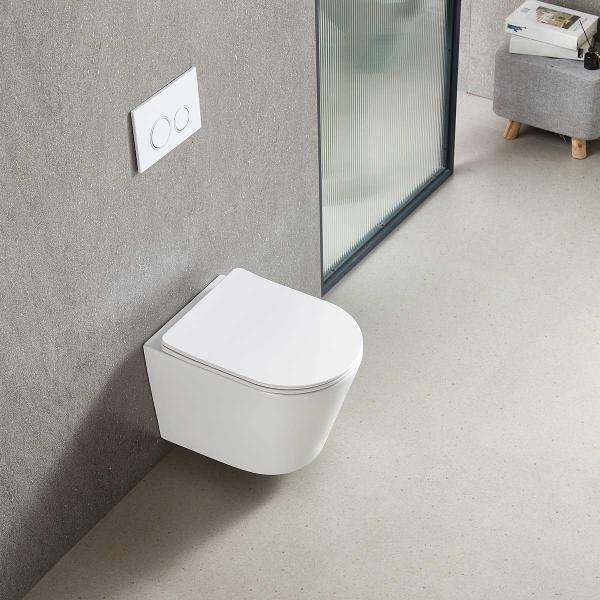 Унитаз подвесной Vincea Tornado Piatti VT1-11T безободковы, цвет белый, ультратонкое soft-close сиденье