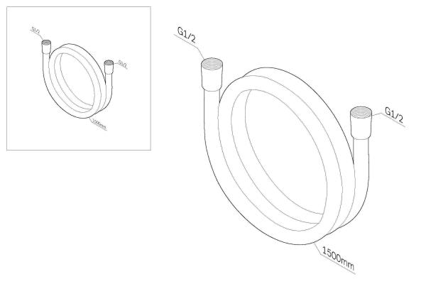 Шланг для душа 1500 мм AM.PM F0415100 хром