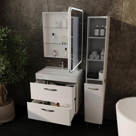 Зеркало Style Line-шкаф Каре 70*80 левое с подсветкой, сенсор на зеркале