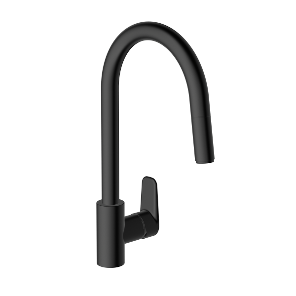 Смеситель VitrA Flow Soft  A4344536EXP с поворотным изливом однорычажный матовый черный латунь