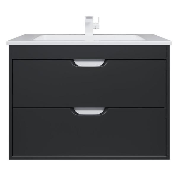 Тумба под раковину для ванной Uperwood Modul 80 см, подвесная, матовая, черная