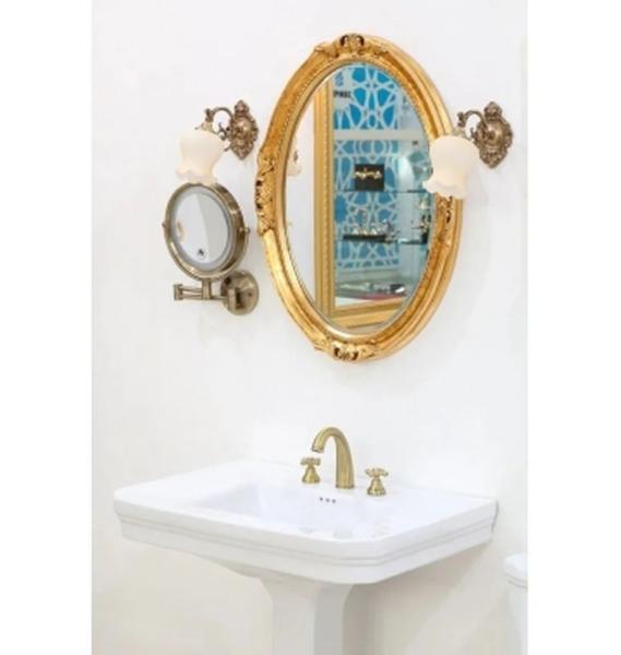 Зеркало Boheme овальное 85х65 511-G, золото ПУ без подсветки