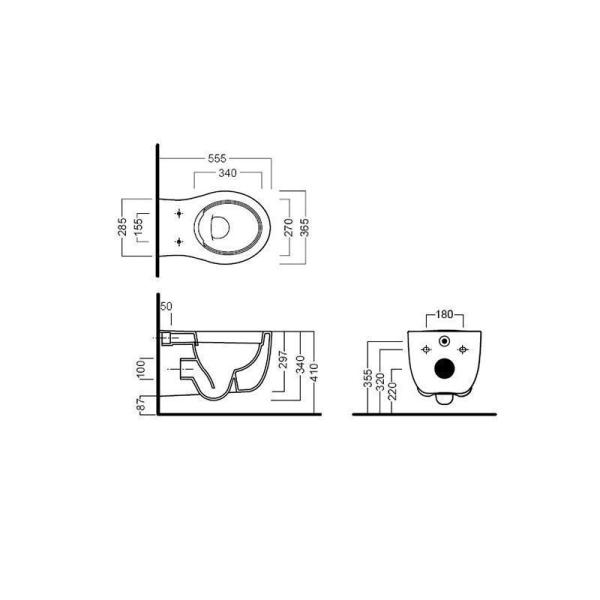Унитаз Hatria LeFiabe Y1CD подвесной безободковый
