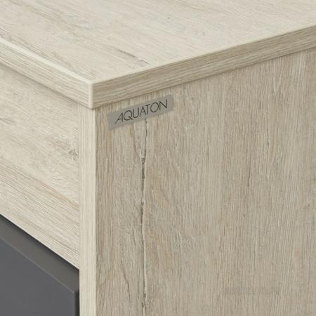 Тумба под раковину AQUATON Лофт Урбан 100 серый графит, дуб орегон 1A247701LQX60