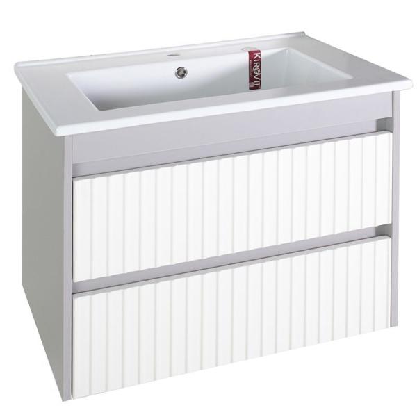 Тумба ASB-Mebel Мирано 65 Слоновая кость/Шиншилла серая напольная