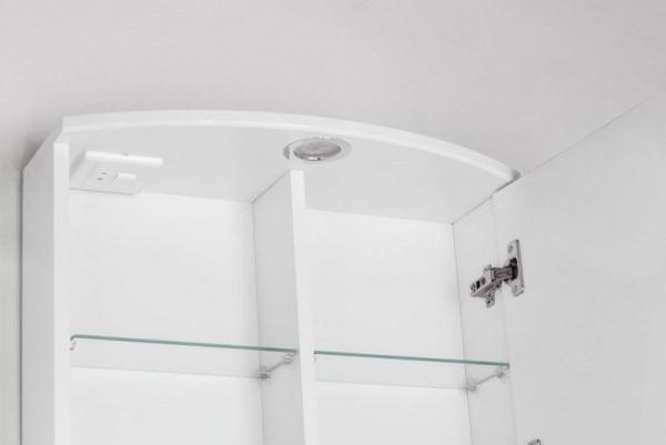 Зеркальный шкаф Style Line Elfante Жасмин 2 500/С, Люкс белый с подсветкой