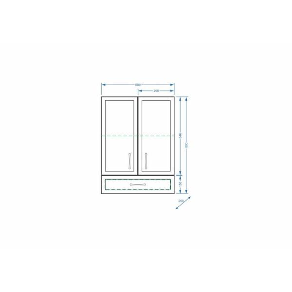 Шкаф Stella Polar Концепт 60/80 подвесной