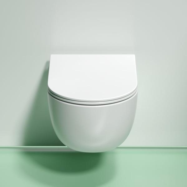 Унитаз Ceramicanova Modena CN6063MW Белый Матовый безободковый подвесной микролифт дюропласт