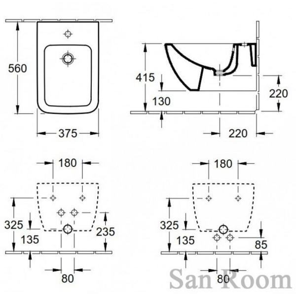 Биде Villeroy&Boch VENTICELLO 44110001 подвесное