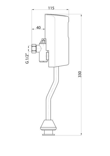 Смывное устройство для писсуара GPD PHOTOCELL FPB01 инфракрасный,хром