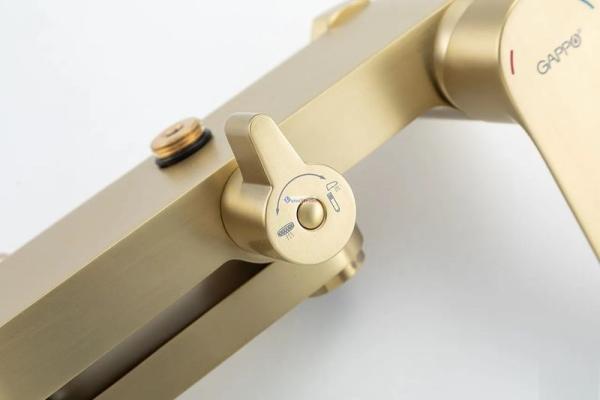 Душевая система Gappo G2448-3 сатин золотой с изливом