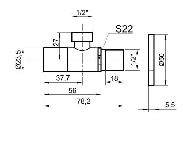 Шланговое подсоединие Bronze de Luxe (32626) бронза