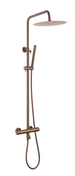 Стойка для душа Boheme c термостатом UNO Brushed Bronze 468-T-BRB