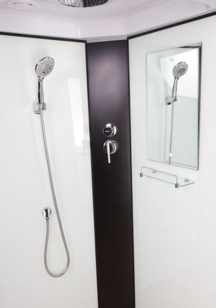 Душевая кабина Niagara NG-6709-14 1000х1000х2150 высокий поддон 40см стекло прозрачное черные профиля Т