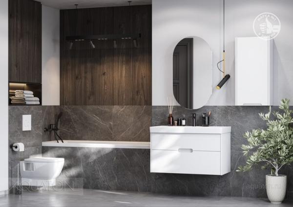 Тумба под раковину AQUATON Оливия 90 белый матовый 1A254401OL010