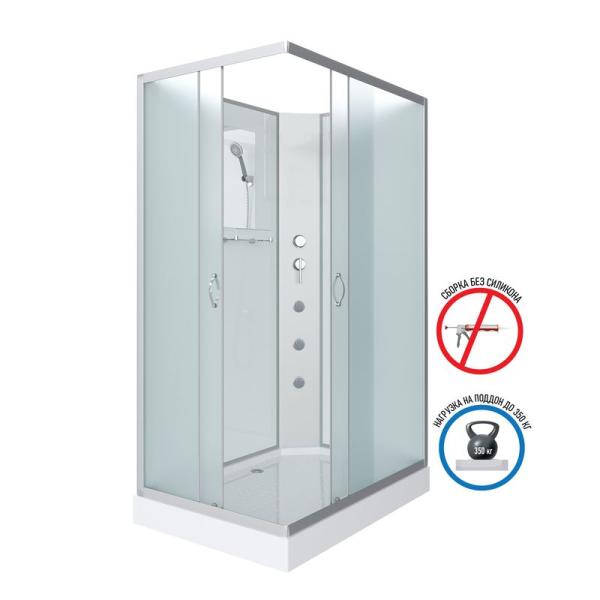 Душевая кабина Niagara NG-43285-14QBKG 1200х800х2000 низкий поддон 13см стекло матовое