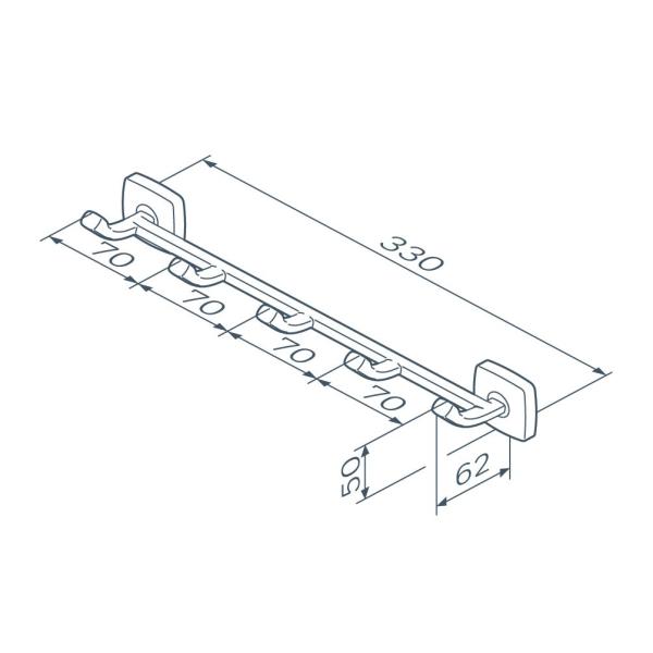 Набор крючков для полотенец AM.PM Gem A9035922 черный