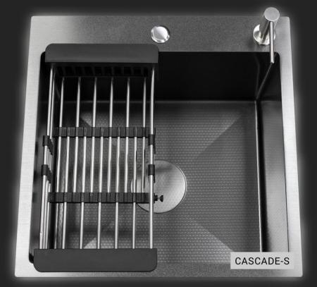 Мойка кухонная Esbano CASCADE-S 500х500х230 оружейная сталь PVD покрытие