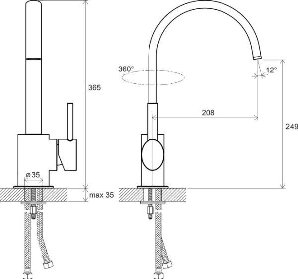 Смеситель для умывальника Ravak Freedom FM 016.00 без д/к X070090