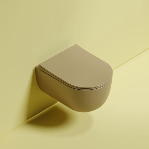 Унитаз Ceramicanova Modena CN6063MC Капучино Матовый безободковый подвесной микролифт дюропласт