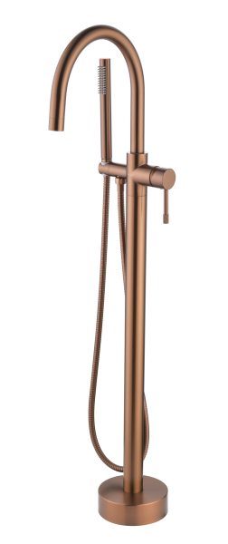 Смеситель напольный Boheme UNO WHITE Copper Brushed 469-CB