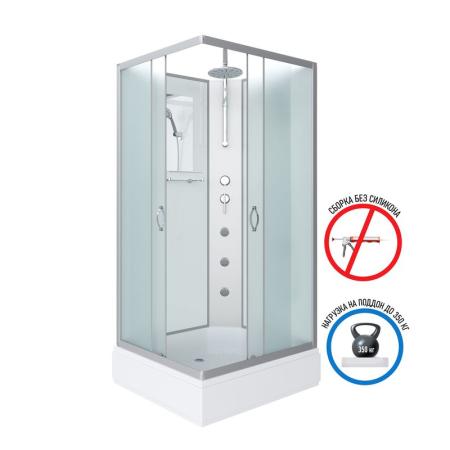 Душевая кабина Niagara NG-33984-14QBKTG 900х800х2100-2400 средний поддон  26см стекло матовое