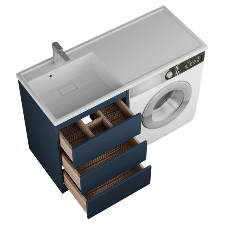 Тумба Veneciana Nera 55 под умыв-к "Magenta 1200" R/L и стир.маш.,с 3-мя ящиками индиго