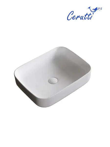 Раковина накладная CeruttiSPA, CR0084 (500х400х135), белая, прямоугольная