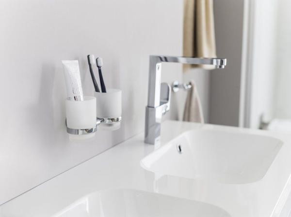 Держатель с двумя стаканами Ravak Chrome CR 220.00 (стекло) X07P189