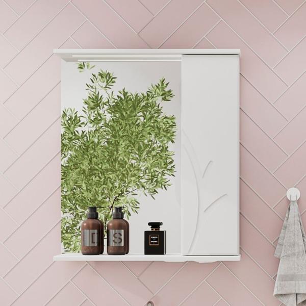 Зеркало-шкаф Volna Adel 60 правый белый глянец