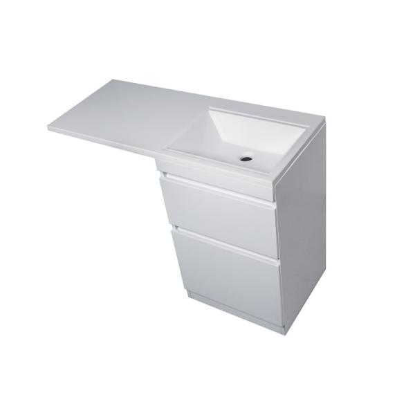 Тумба под раковину Style Line Elfante Даллас 115 напольная, Люкс белая, PLUS
