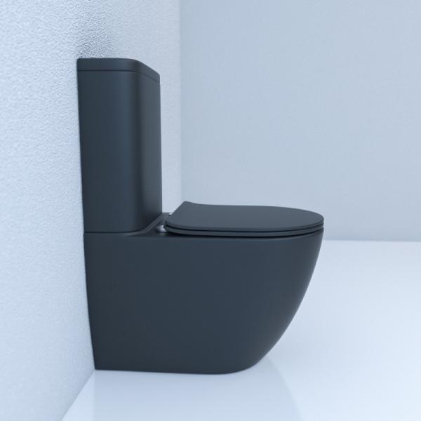 Унитаз ESBANO FORTEX-N торнадо черный матовый безободковый напольный 610x360x810
