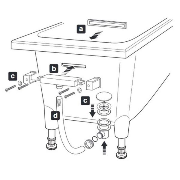 Слив-перелив Jacob Delafon E6D071-CP к ваннам ELITE хром