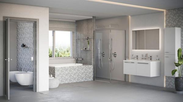 Тумба под умывальник SDU 1200 Ravak Chrome белая/белая