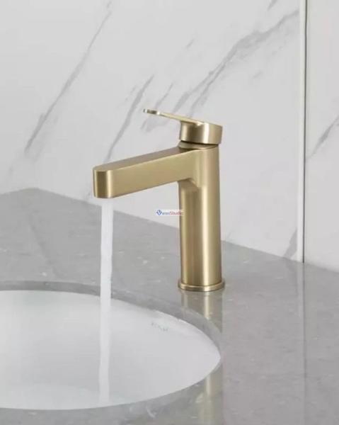 Смеситель для раковины Gappo G1099-33 сатин золотой