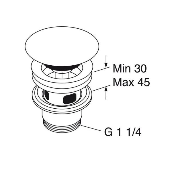 Донный клапан Villeroy&Boch 68080001