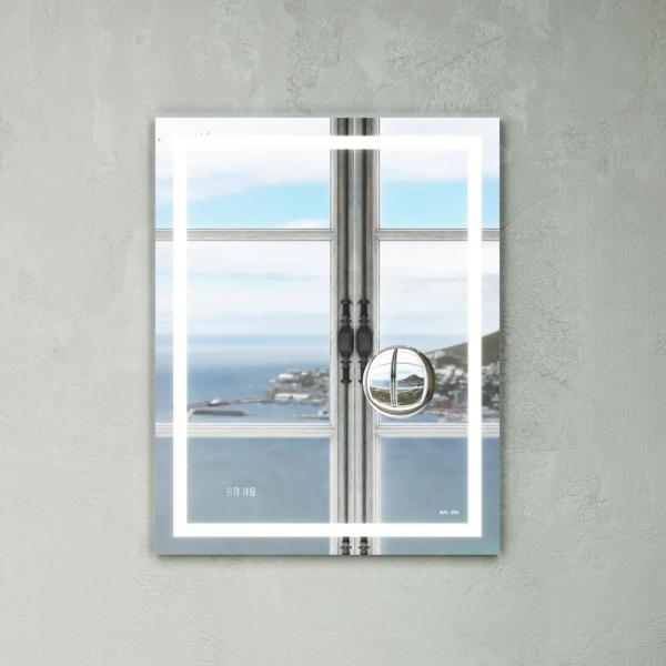 Зеркало AM.PM GEM 55 см Led-подсветка, часами и косметическим зеркалом, M91AMOX0553WG