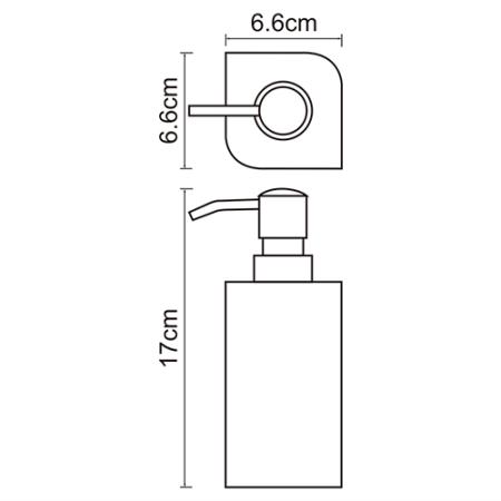 Дозатор Wasserkraft Elba K-2799 для жидкого мыла, 290 ml
